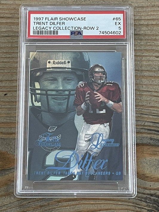 1997 Flair Showcase Legacy Collection Row 2 #65 Trent Dilfer #d3/100 PSA 5