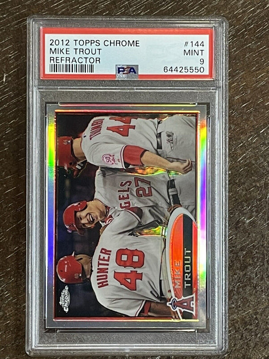 Mike Trout 2012 Topps Chrome #144 Refractor PSA 9 MINT 2nd Year *Noles2148*