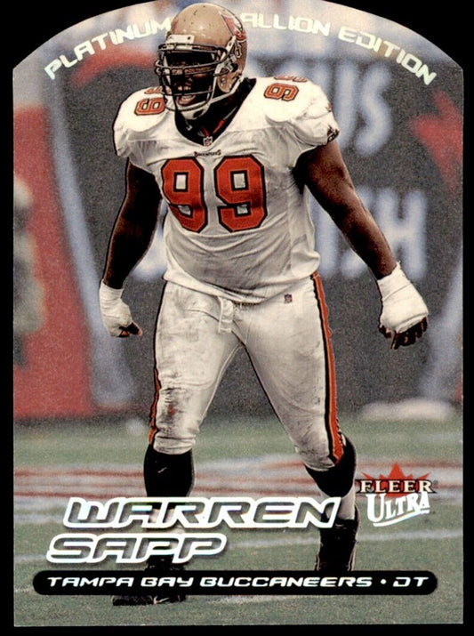 2000 Ultra Platinum Medallion Warren Sapp 33/50 Buccaneers #18G *Noles2148*