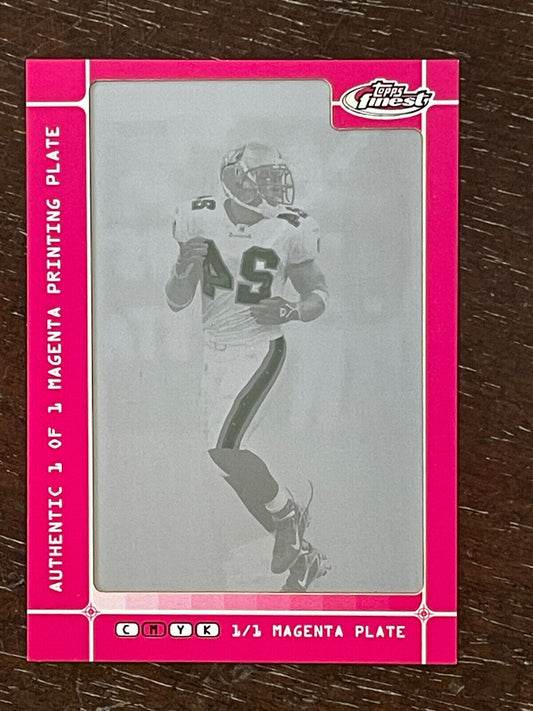 2007 Finest Cadillac Williams Magenta Printing Plate 1/1 ~Buccaneers *Noles2148*