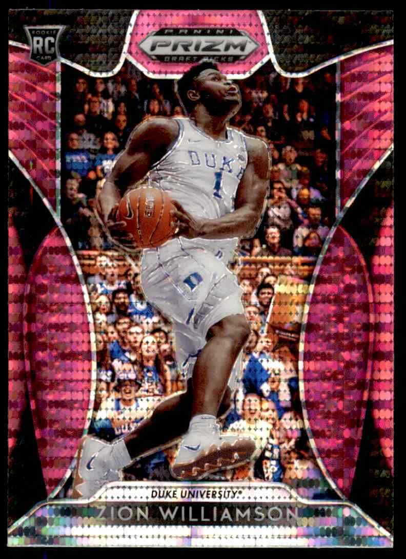 2019-20 Panini Prizm Draft Pink Pulsar Zion Williamson RC RARE* Pelicans #1